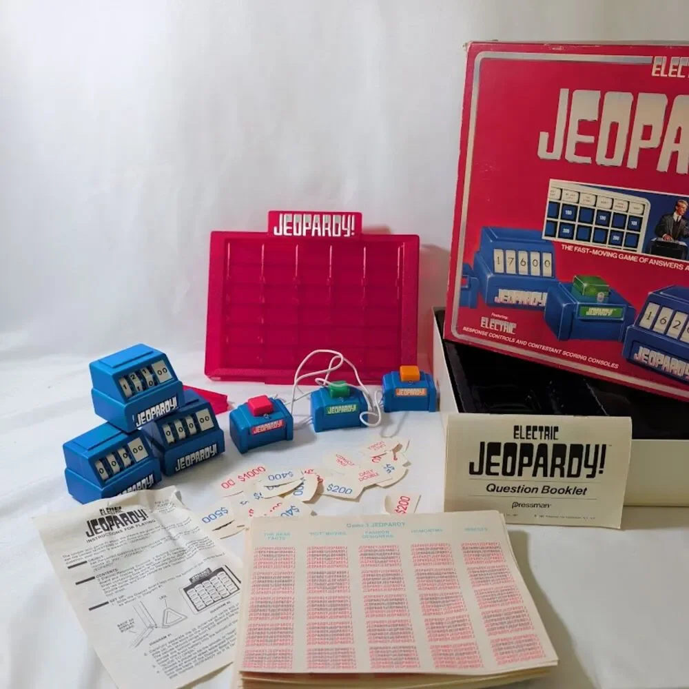 Vintage Pressman Electric Jeopardy Board Game Tested Complete Alex Trebek